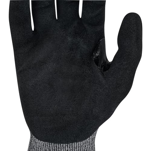 Radians Cut Resistant Work Glove Touchscreen A9 Sandy Foam Nitrile, Medium - color: Black, size: Medium