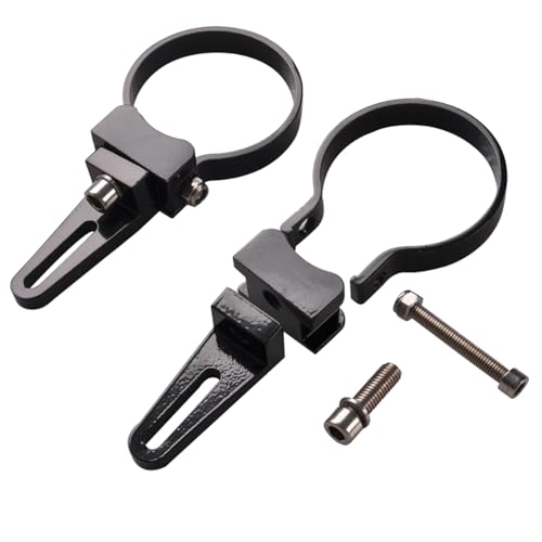Universal-Fit 360 Adjustable 2.0" Tubular Clamp Mounts for Offroad LED Light Bar - Easy Positioning on Trucks & SUV Tube Surface, High-Grade Light Weight Aluminum, Black Sleek Finish, 2 PCS Set - size: 2"(51mm)