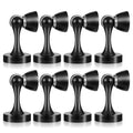 8 Pack Magnetic Door Stop, Black Zinc Alloy Door Stopper, Heavy Duty Wall and Floor Mounted Door Holder with Screws for Home Office, Keep Door Open