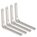SAYAYO Wall Shelf Bracket 6 x 5 Inch, Stainless Steel Heavy Duty L Bracket - color: Brushed Nickel, size: 6 x 5 Inch (4 PCS)