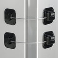 Refrigerator Lock, Heavy Duty Fridge Lock, Combination Lock for Refrigerator Cabinets, Drawers, Safety, Easy Install No Keys Needed (Black-2Pack) - color: Black-2Pack