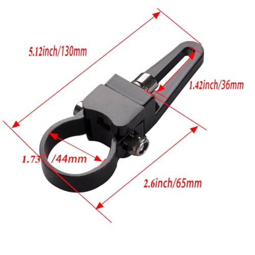 Universal-Fit 360° Adjustable 1.75" Tubular Clamp Light Mounts for Offroad LED Light Bar Easy Positioning on Trucks & SUV Tube Surface, High-Grade Light Weight Aluminum, Black Sleek Finish, 2 PCS Set - size: 1.75" (44mm)