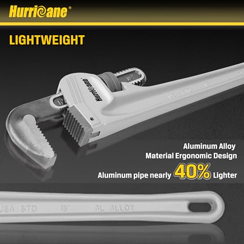 HURRICANE 18-Inch Aluminum Pipe Wrench - size: 18 Inch