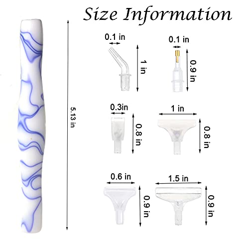 Praise V Do Diamond Painting Art Pick Dot Drill Pen Kit Tool Accessories Stylus WhiteBlue - color: White&Blue