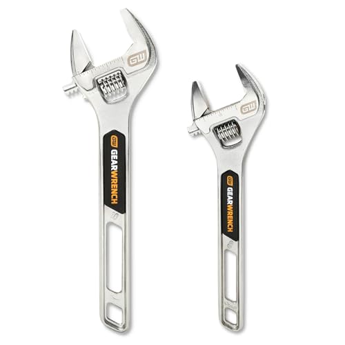 GEARWRENCH 2 Piece Chrome Adjustable Wrench Set | 89750 - style: 2-Piece Kit