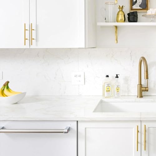 35 Pack | Champagne Bronze Gold Cabinet Pulls, German Krupp Stainless Steel Pulls, CNC Precision ±0.01mm, Family Kitchen Renovation Set, Durable and Unified Look, 5 Inch Length, 3 Inch Hole Center - color: Brushed Gold, size: 3 inch Hole Center