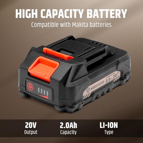 5" Cordless Random Orbital Sander(with Battery & Charger), Brushless 6-Speed 6000–12000 RPM, Palm Orbital Sander for Sanding, Includes Dust Bag & 12PCS Sandpapers
