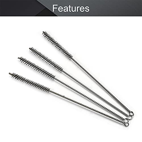 Steel Wire Tube Brushes, Stainless Steel, 0.5" Diameter, 12" Length, 5pcs - color: 5pcs, size: 1.2cm