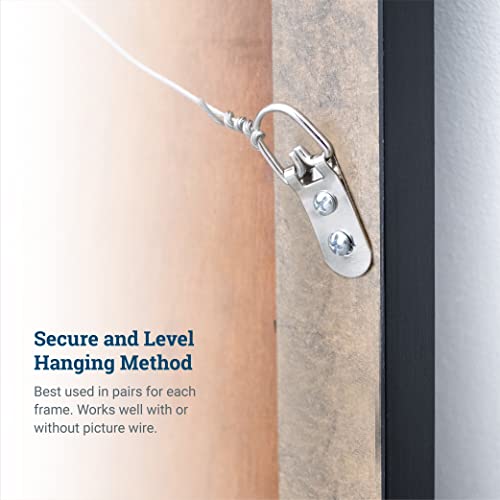 PHS 2 Hole Heavy Duty D-Ring Hangers, Holds 40 lb, 50 Pack with Screws - size: 50 Pack
