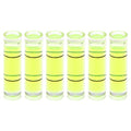HARFINGTON 6pcs Small Cylindrical Bubble Level Vials 7x26mm PMMA Mini Horizontal Bubble Spirit Level Measuring Layout Tools for RV TV Picture Frame Hanging Tool Leveler - size: 7x26mm
