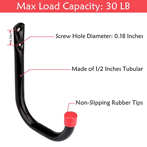 Heavy Duty Steel Garage Storage Utility Hooks, 8 Pack Wall Mount Hanging Storage Utility Hanger - size: 4.1inch