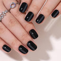 CurvLife Extra Short Square Press On Nails, Elegant Black, Soft Gel - color: C2 - Elegant Black