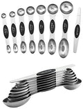 Spring Chef Stainless Steel 8 Magnetic Measuring Spoons Set, 2 Pack, Black - color: Black, size: 2-Pack