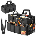 VJI 16" Portable Heavy Duty Tool Bag with Adjustable Shoulder Strap, Black - color: Black, size: Medium