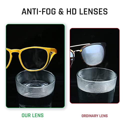 MORK&SUKY Safety Glasses, Stylish Goggles With No Fog Lense, Alternatives To Regular Protective Eyewear For Lab and Nursing. - color: Champagne