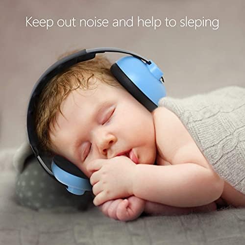 Noise Cancelling Headphones for Kids, Babies Ear Protection Earmuffs Noise Reduction for 0-3 Years Babies, Toddlers, Infant (Blue) - color: Blue