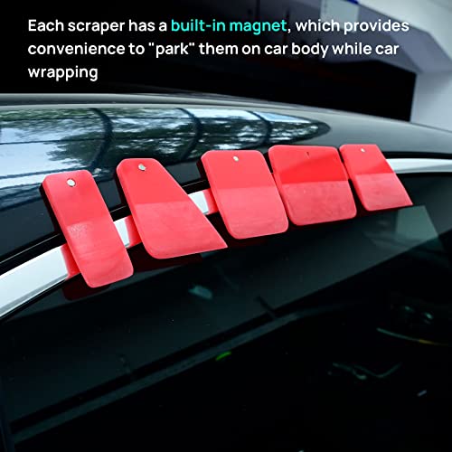 NEWISHTOOL Magnet PPF Squeegee Kit Paint Protection Film Installation Tools - color: Magnet Red Box Set