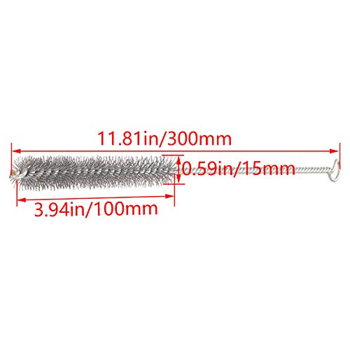 Utoolmart Steel Wire Cleaning Brush, Spiral Power Tube Brush, Steel Wire Tube Brush Cleaning Tool, Tube Bottle Brush, 0.6-inch Diameter 12-inch Length, 5pcs - color: 5pcs, size: 1.5cm
