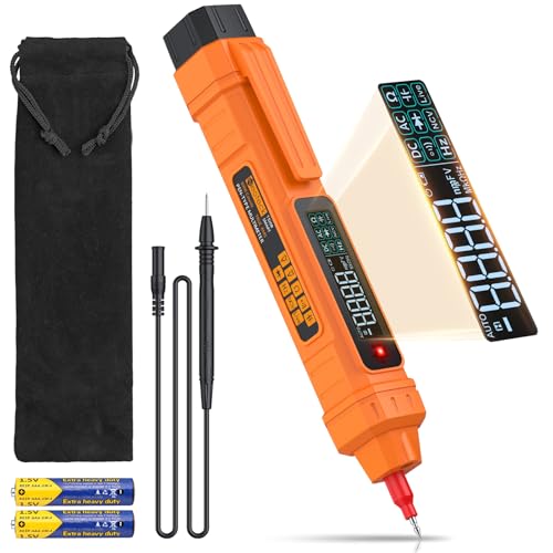 Neoteck 6000 Counts 2 in 1 Pen Type Digital Multimeter Voltage Tester - color: Orange, size: 6000 Counts