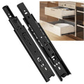 SHUHANG 5 Pair Full Extension Drawer Slides 10 12 14 16 18 20 22 24 Inch 100 lb Load Capacity Side Mount Ball Bearing Rails Cabinet Dresser Glides Wardrobe Kitchen Trash Can Slider Runners Black - size: 10 Inch, style: 5 Pair (Black)