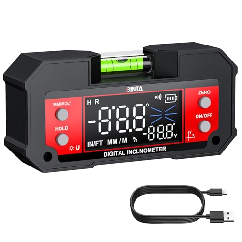 BINTA Digital Angle Finder Dual Axis Level Box 4×90° X-axis ±60° Y-axis