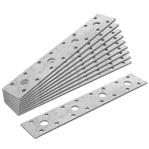 GBGS 10 Pack Flat Repair Tie Plate,Galvanized Mending Plates