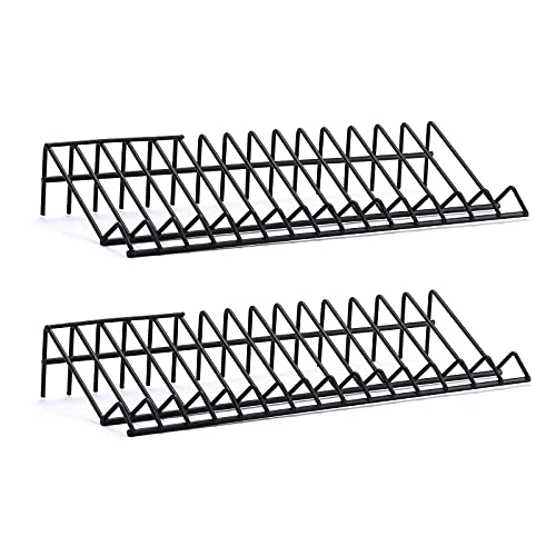 CASOMAN Plier Organizer Rack, 2 Pack, Stores Spring Loaded, Black, 15-Slot Plier Rack, Keep Pliers Organized in Tool Drawer