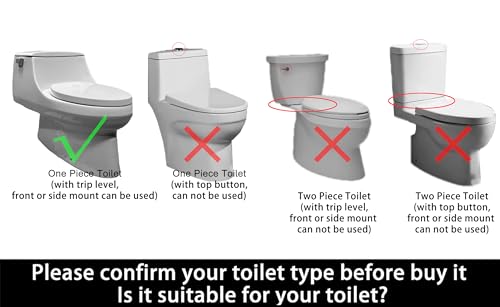 One Piece 3-Inch Toilet Flush Valve Repair Kit for Toilets with Flapper and Chain - Easy to Install