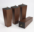 WEKIS Solid Wooden Furniture Legs 8 Inch, Natural Mid Century Brown Square Legs for Couch, Sofa, Cabinet, Bench, Bed - Set of 4 - size: 8 Inch