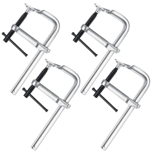 JMIATRY 4PCS Welding F Clamps 6 Inches Heavy Duty Steel Bar Clamp - size: 6 inch