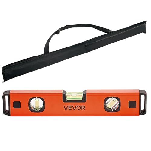 VEVOR Torpedo Level, 4-Piece Included 4/12/24/40 in, Magnetic Leveler Tool Set Aluminum Alloy, with Clear 3 Green Vials, Hanging Hole, Box Beam Multi-angle Measurement for Construction Home Renovation - size: 4/12/24/40 inch set