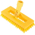 SPARTA 3638831EC05 Polyester Rectangle Scrub Brush, Floor Brush, Cleaning Brush With Swivel Head For Cleaning, 8 Inches, Yellow - color: Yellow