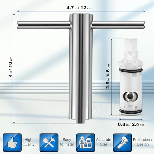 Enhon 2 Tub Faucet Cartridge, Removal Tool Compatible with Moen 1224 1224B