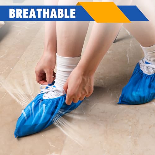 900 Pack(450 Pairs) Shoe Covers Disposable, Non-woven Fabric Shoes Covers - color: 900 Pack(450 Pairs)