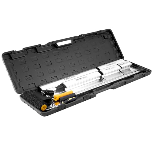 VEVOR Drywall Skimming Blade Set, 7/10/14/16/24 in Skimming Blades + 34-81.6 in Extension Handle Pole, Stainless Steel Knife Professional Skim Coat Tools, for Gyprock/WallBoard/Plasterboard - size: 7"+10"+14"+16"+24", style: With Extension Handle