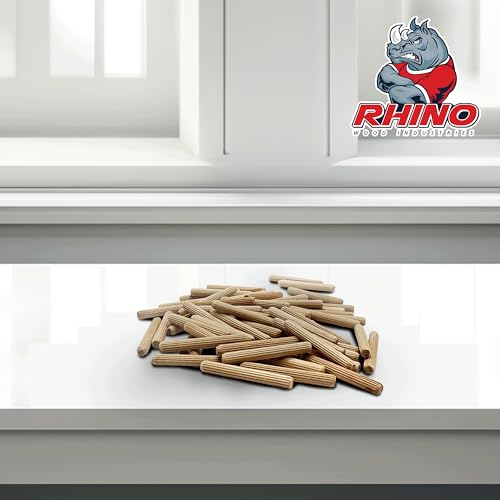 1/4" x 2" Wooden Dowel Pins, 100-Pack – Birch Hardwood, Kiln-Dried, Fluted & Beveled (1/4" x 2", 100pk) - size: 1/4" x 2" Bag