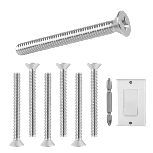 304 Stainless Steel Machine Screws,30pcs #8-32x1-1/2 Extra Long Outlet Screws Machine Long Electrical Outlet Screws Device Mounting Electrical Extender for Fix Wonky - size: #8-32x1-1/2"
