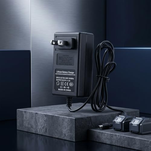 21V 2A Lithium Battery Charger, AC Battery Charger Adapter Supports Preventing Overvoltage with US Plug 100‑240V
