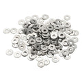 Flat Washers, 304 Stainless Steel Hardware Assorted Washer, 9 x 3 x 1 mm Fit for Bolts Screws Industrial Use (300 Pack, Silver) - size: 9 x 3 x 1 mm