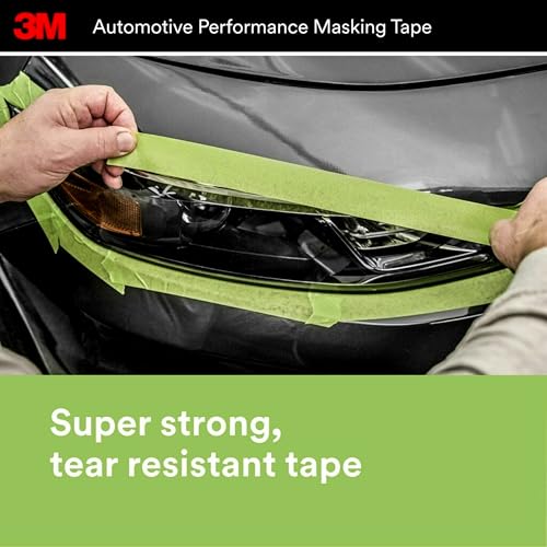 3M Automotive Performance Masking Tape, 36 mm x 32 m, 6/case (Pack of 6) - size: 36 mm x 32 m (Pack of 6)