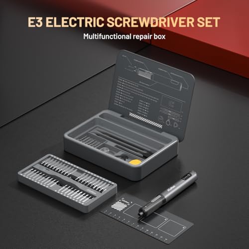 ATuMan 95 in 1 Precision Electric Screwdriver Set with 86 Magnetic Bits, 0.4N.m Torque, Visual Screen, 3-Gear Control & Magnetic Mat, Repair Tool Kit for iPhone, Laptop, Watch, Glasses - style: Electric-3- 95 in 1