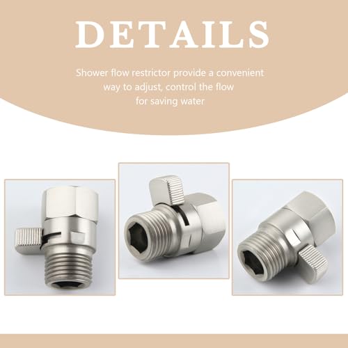 APLusee Shower Head Flow Restrictor for Bathroom Shower, Brushed Nickel - color: Brushed Nickel