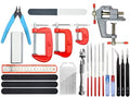 Professional 23 PCS Model Tools Kit Modeler Basic Tools Craft Set Hobby Building Tools Kit for Gundam Car Model Building Repairing and Fixing(K)