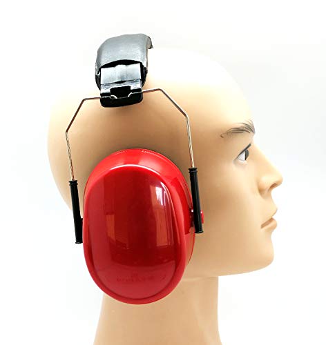 Safety Ear Muffs Noise Protection Adjustable -Red