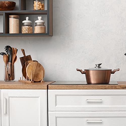 Ravinte Brushed Nickel Square Cabinet Handles & Pulls 4-1/2 Inch 10 Pack - size: 5 in (4-1/2 in Hole Center)