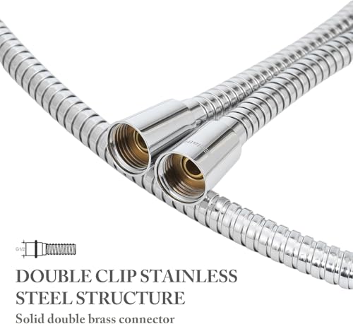 69 Inch Shower Hose Replacement, Stainless Steel, Chrome - color: 69''-Chrome