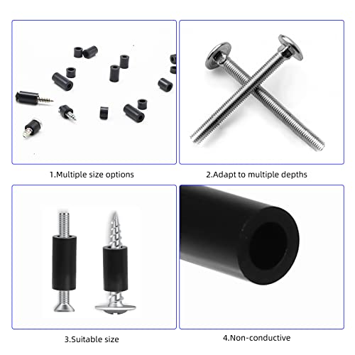 Nylon Round Spacer 1000Pcs, Unthreaded Fits M3 M4 Screws for Outlet Switch