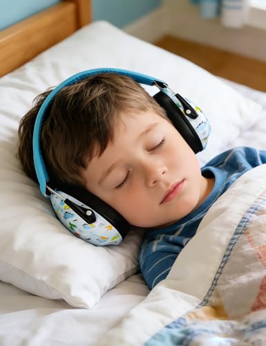 Kids Noise Canceling Earmuffs, 25-30dB Noise Reduction Ear Protection, Adjustable Headband Concert Fireworks, Autism - color: Bukl