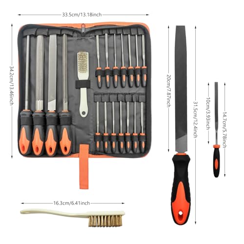 20 PCS Metal File Set with Case