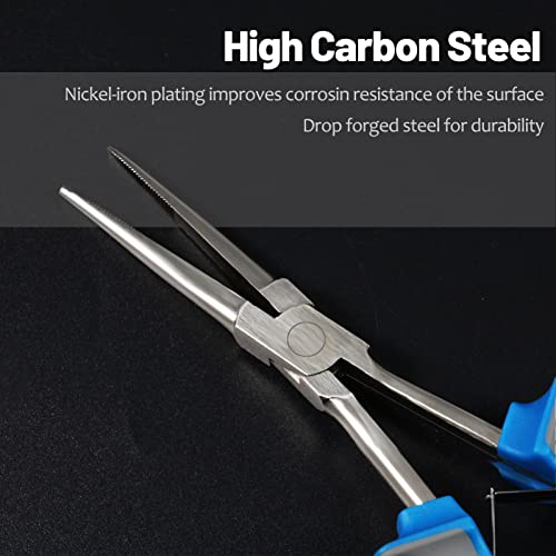 SPEEDWOX 7 Inches Long Reach Needle Nose Pliers with Serrated Jaw - style: Needle Nose Pliers with Teeth